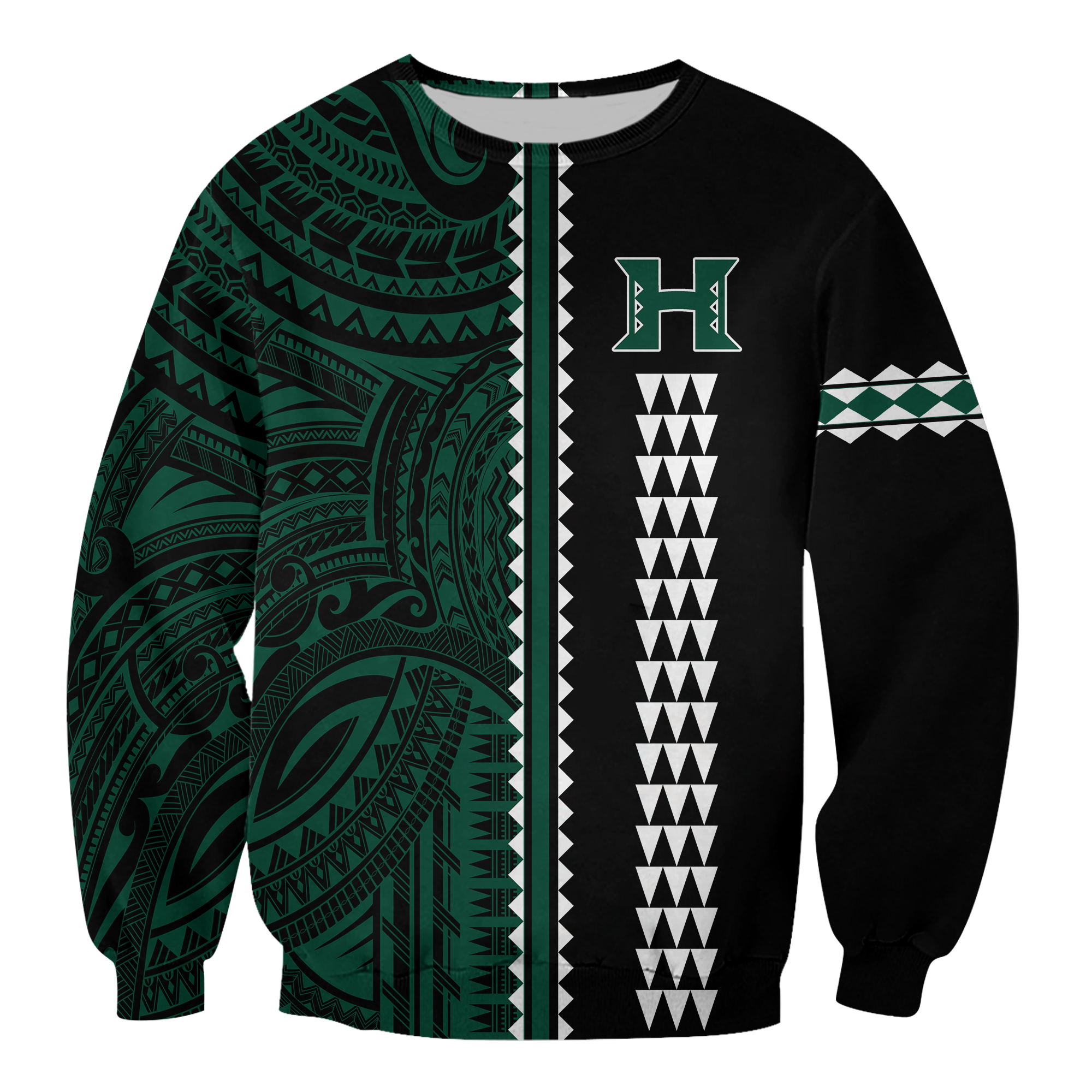 Hawaii Kakau Warrior Football Sweatshirt LT12 - Wonder Print Shop