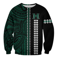 Hawaii Kakau Warrior Football Sweatshirt LT12 - Wonder Print Shop