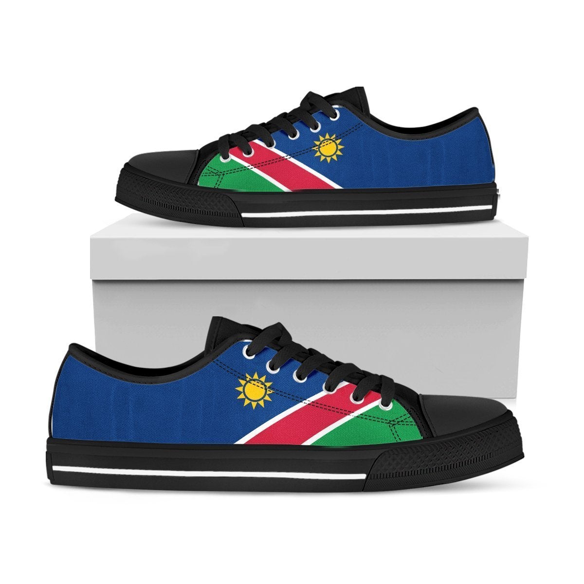 african-footwear-namibia-flag-low-top-shoe