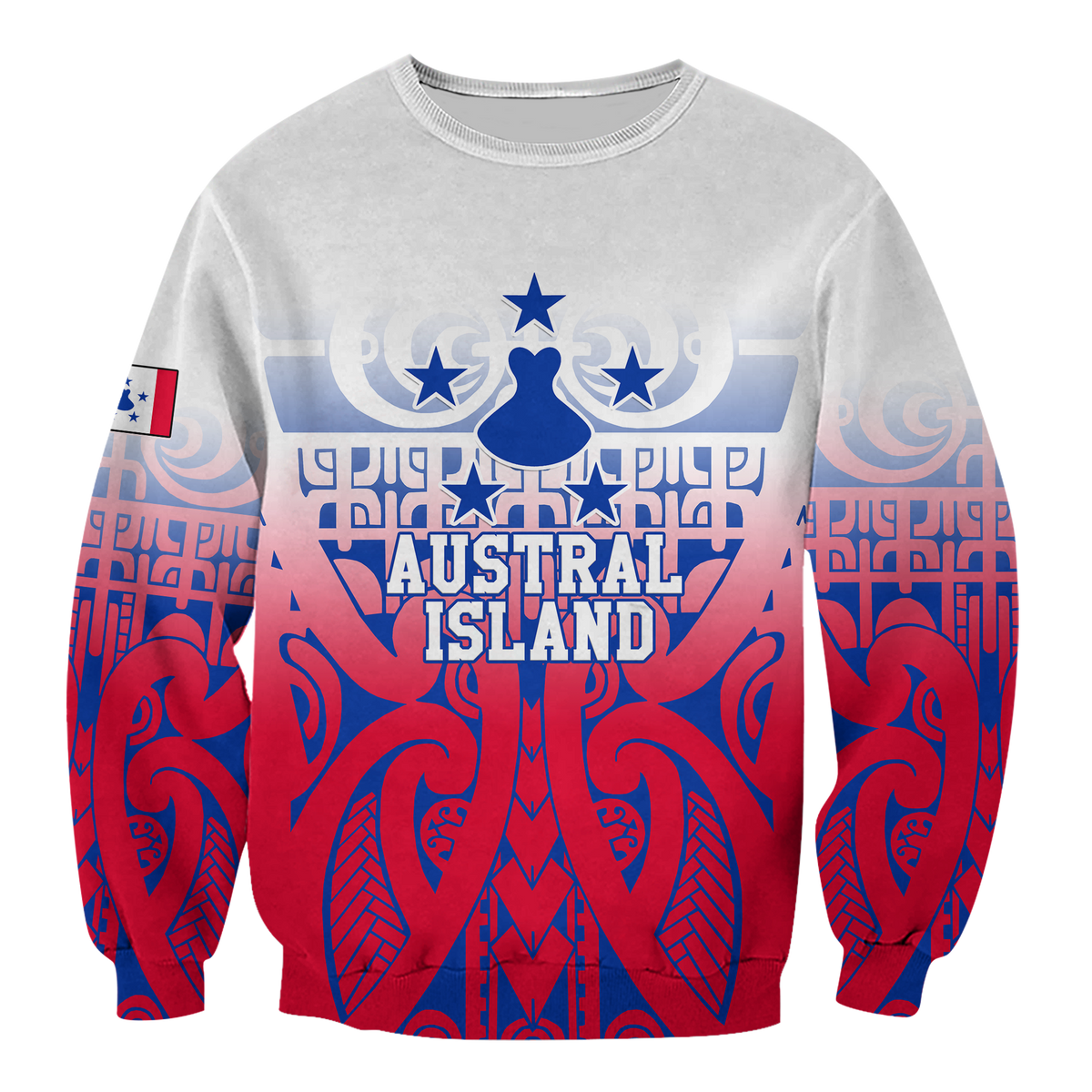 Austral Islands Tribal Tattoo Sweatshirt LT12 - Wonder Print Shop