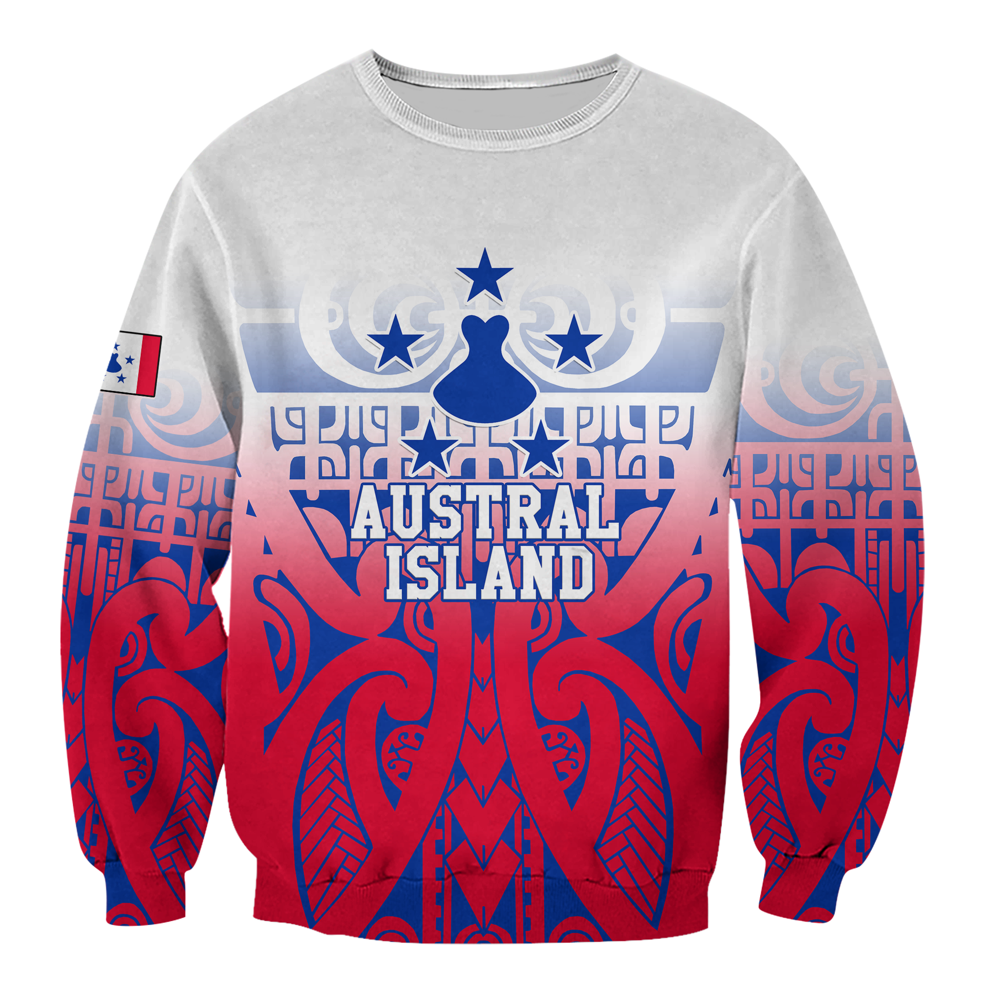 Austral Islands Tribal Tattoo Sweatshirt LT12 - Wonder Print Shop