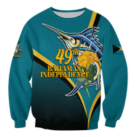The Bahamas 49th Anniversary Independence Day Blue Marlin Sweatshirt LT12 - Wonder Print Shop