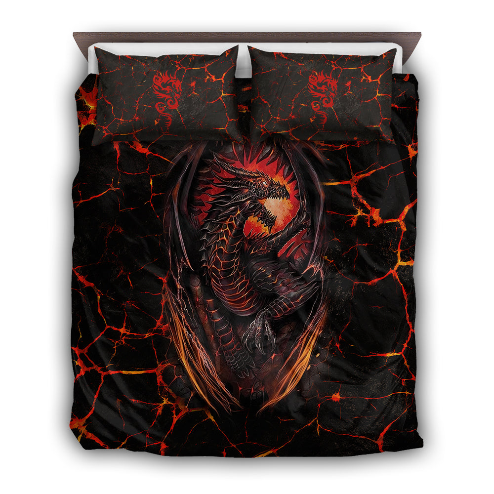 Dragon Lava Under World Bedding Set - Wonder Print Shop
