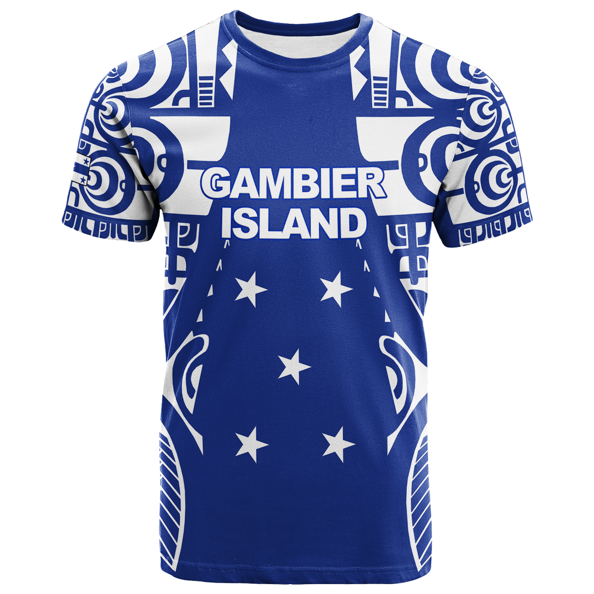 Gambier Islands Tribal Tattoo T Shirt LT12 - Wonder Print Shop