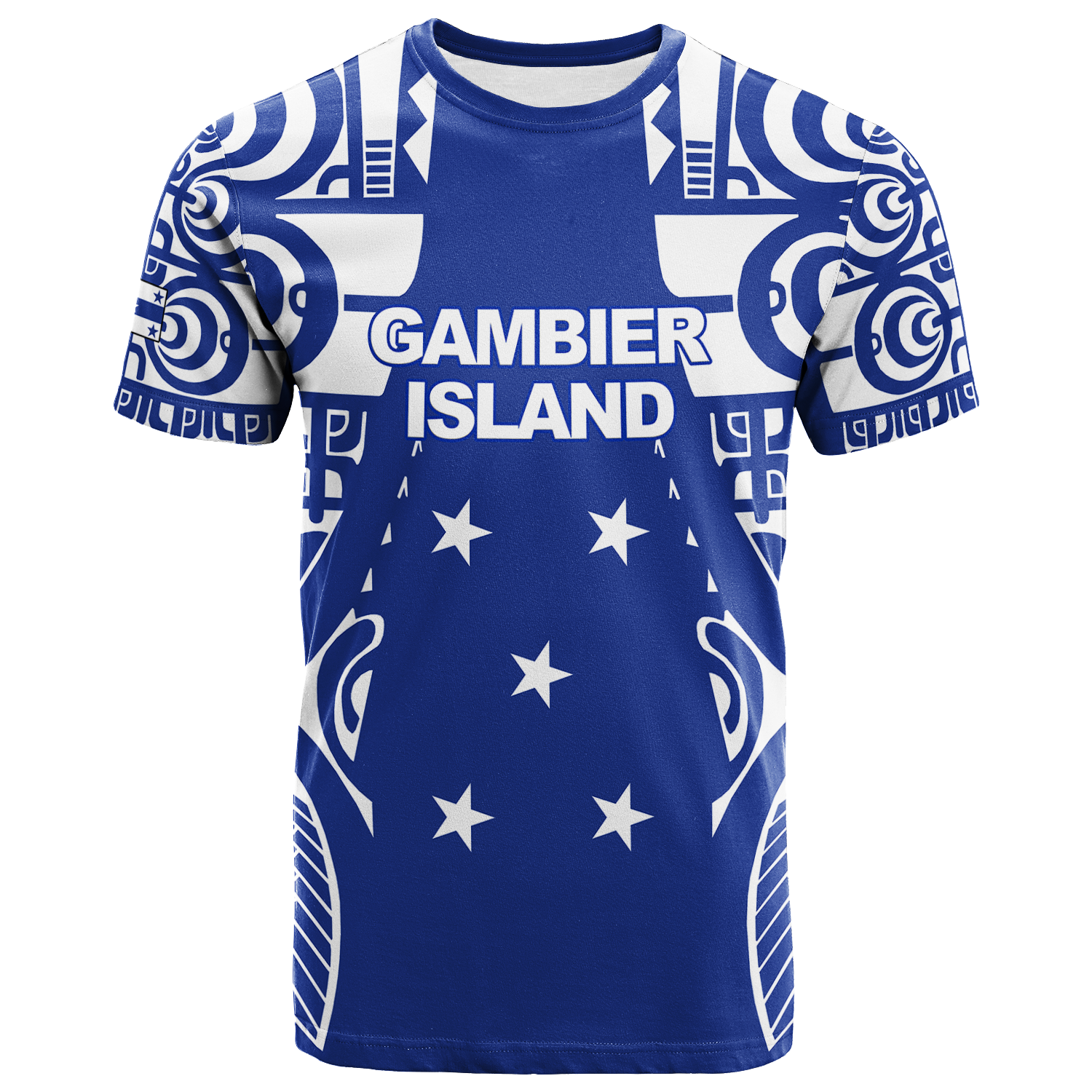 Gambier Islands Tribal Tattoo T Shirt LT12 - Wonder Print Shop
