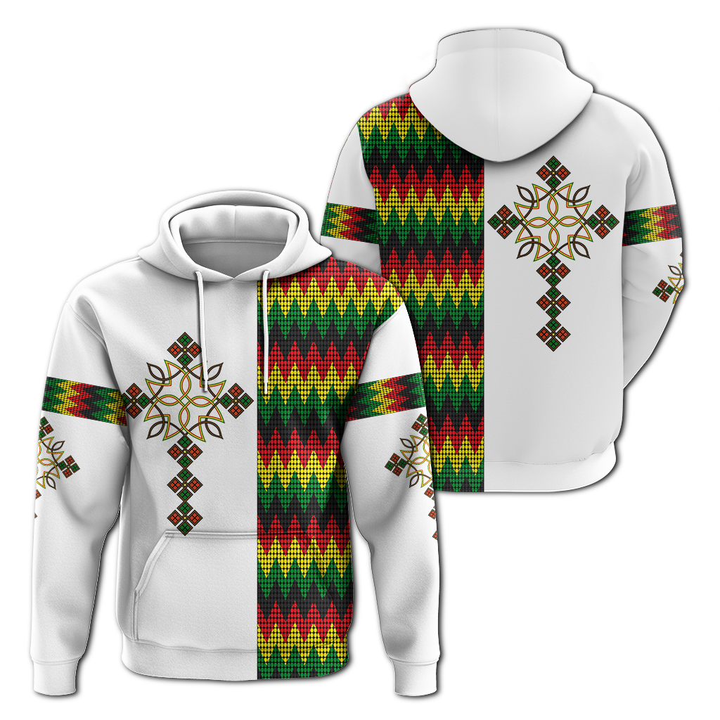 Ethiopian Art Cross Hoodie LT12 - Wonder Print Shop
