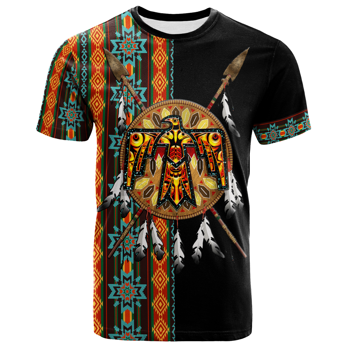 Native American Cherokee Thunderbird Heritage T Shirt LT12 - Wonder Print Shop