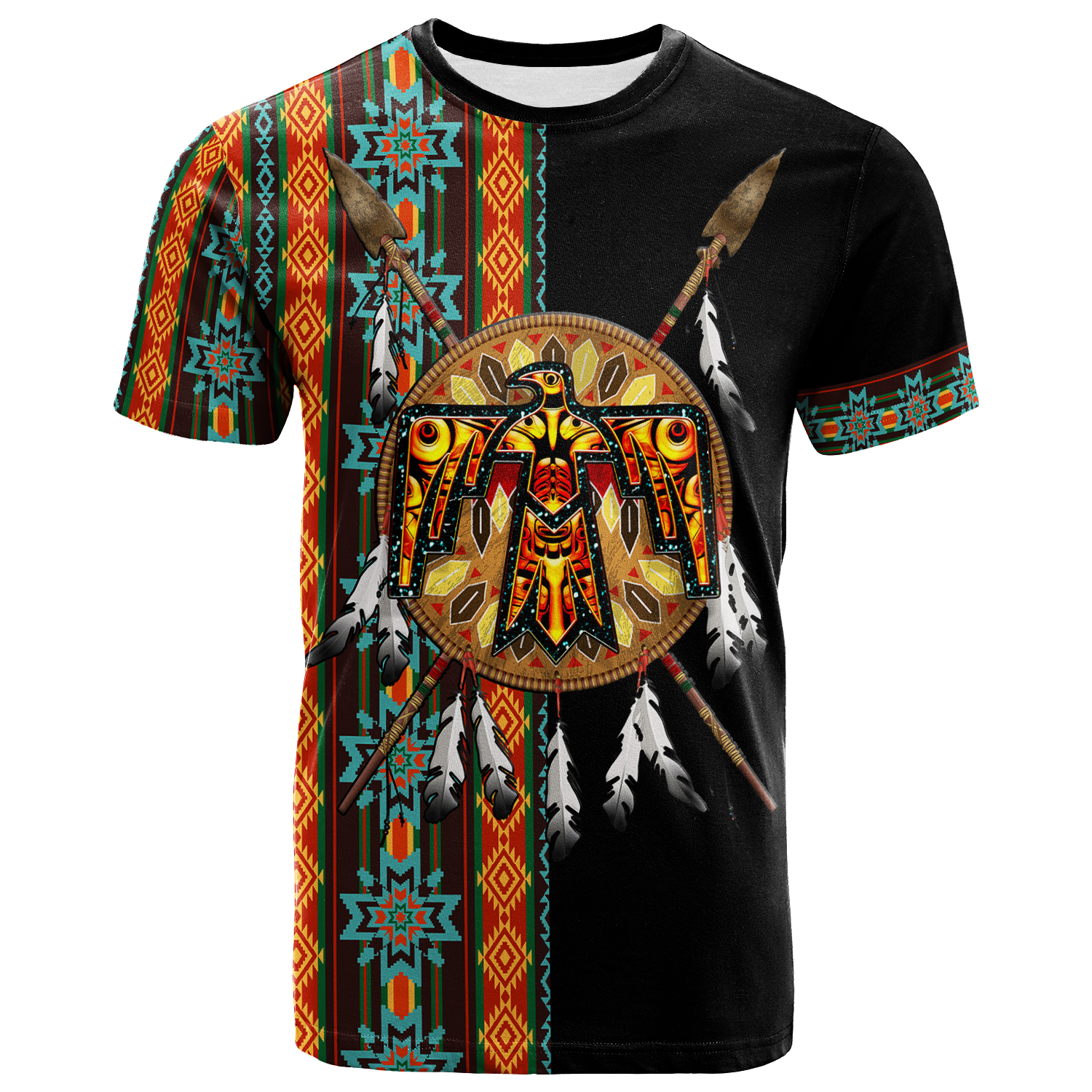 Native American Cherokee Thunderbird Heritage T Shirt LT12 - Wonder Print Shop