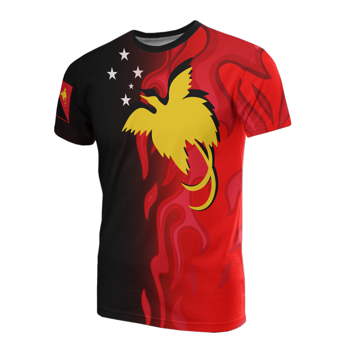 Papua New Guinea T Shirt PNG Flag Flame - Wonder Print Shop