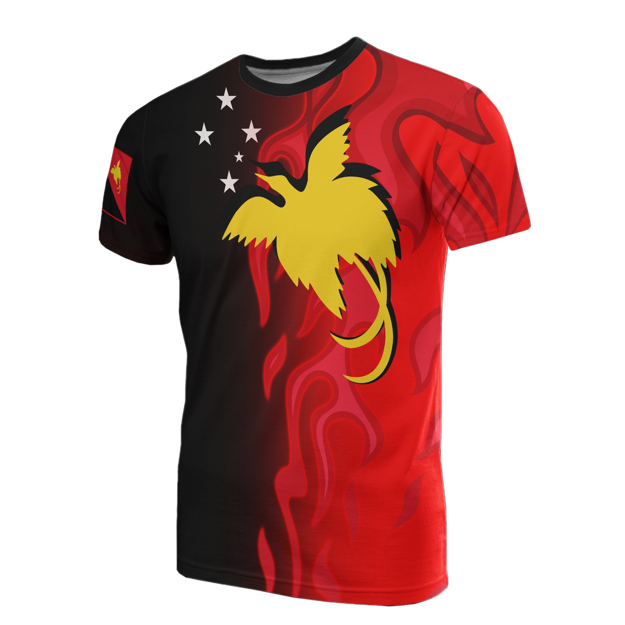 Papua New Guinea T Shirt PNG Flag Flame - Wonder Print Shop