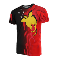 Papua New Guinea T Shirt PNG Flag Flame - Wonder Print Shop
