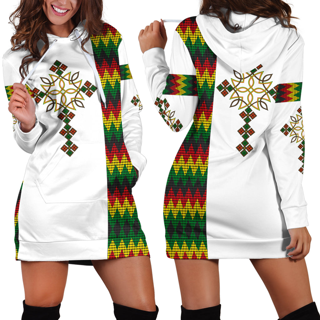 Ethiopian Art Cross Women Hoodie Dress LT12 - Wonder Print Shop