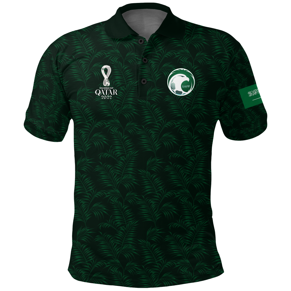 Custom Saudi Arabia Polo Shirt Football 2022 LT2 - Wonder Print Shop