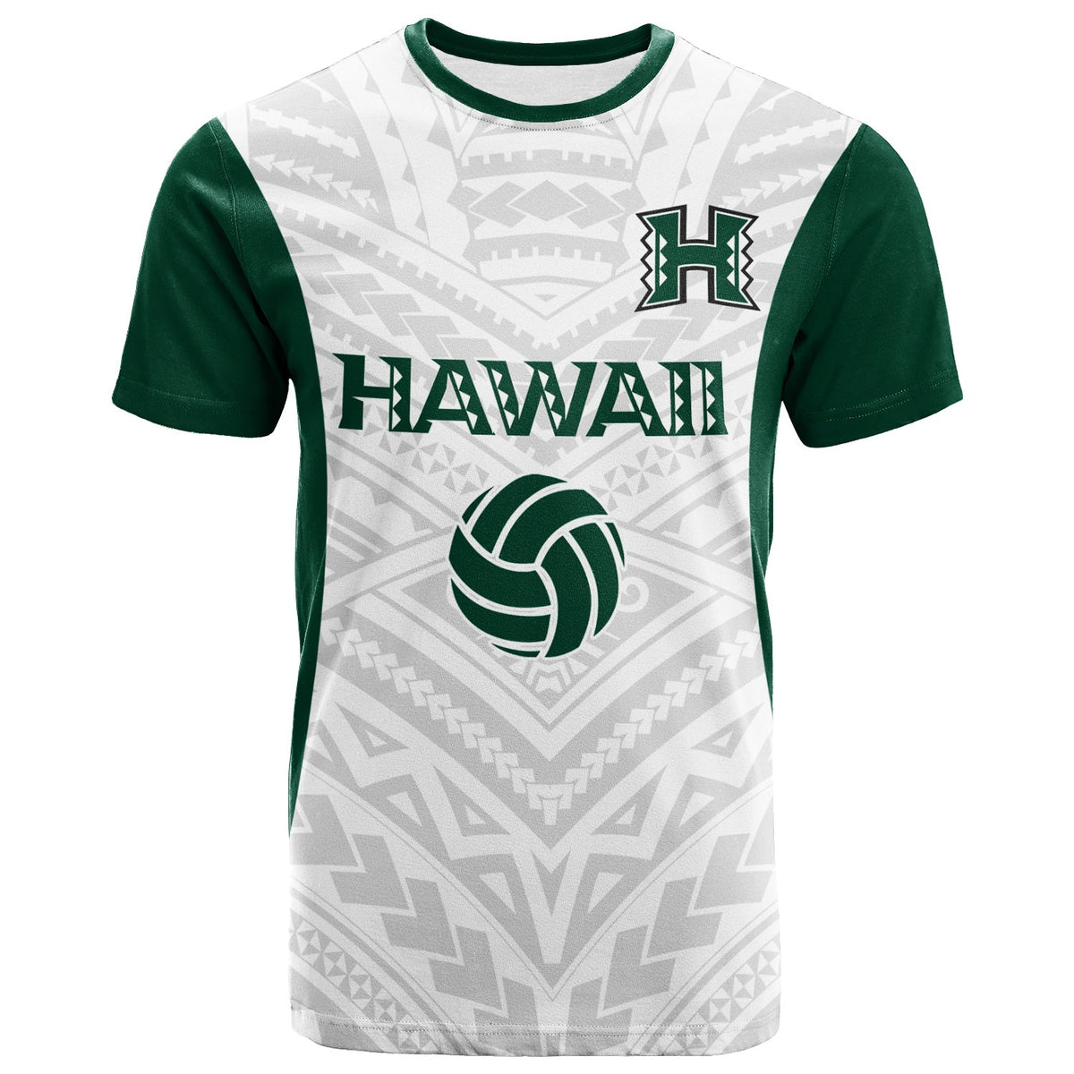 Custom Hawaii T Shirt White Volleyball Team Supporter LT12 - Wonder Print Shop