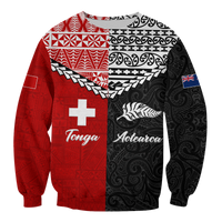 Tonga Combine New Zealand Maori Aotearoa Heritage Sweatshirt LT12 - Wonder Print Shop