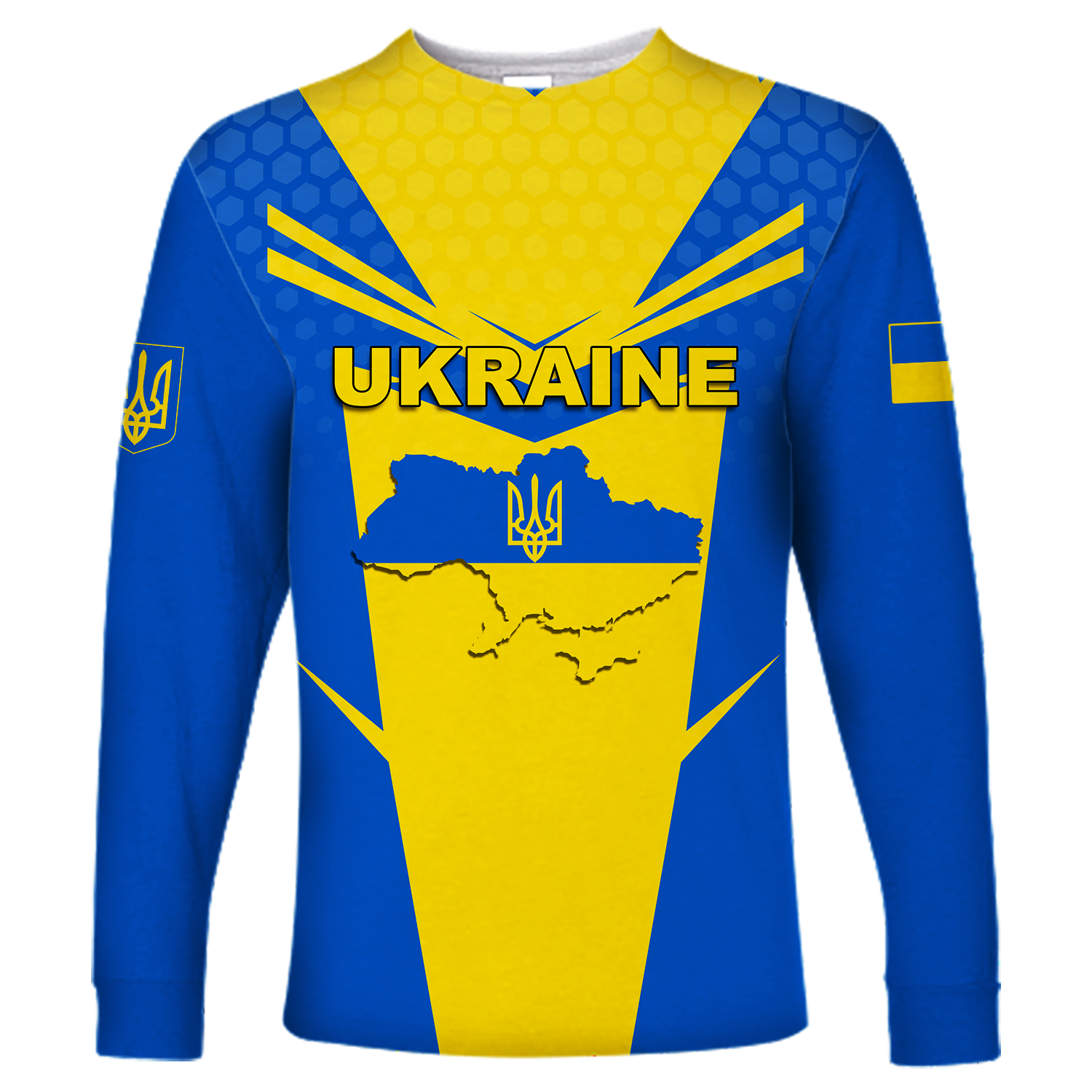 (Custom Personalised) Ukraine Map Legend Long Sleeve Shirt LT12 - Wonder Print Shop