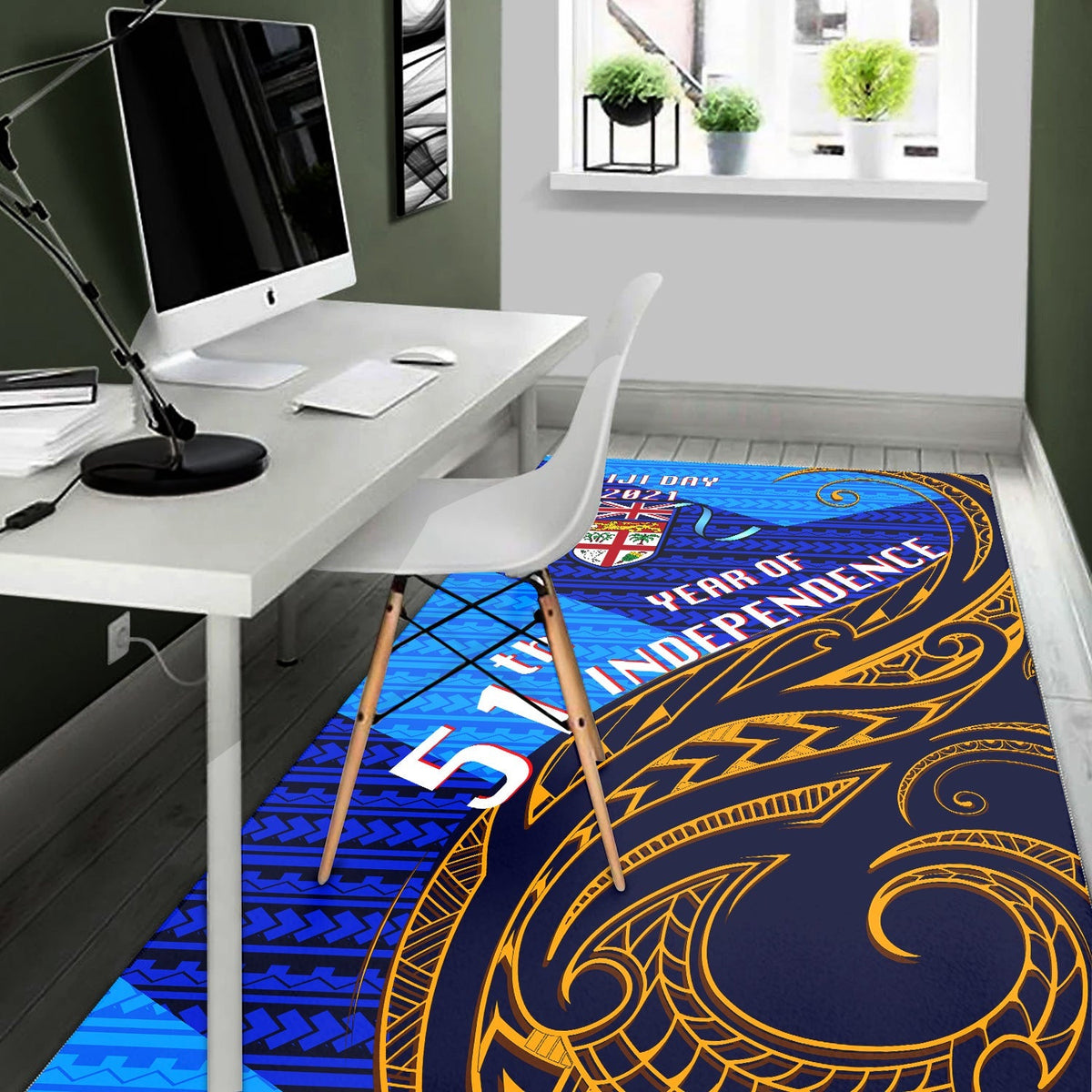 Fiji Day Area Rug - 51th Year Of Independence LT20 - Wonder Print Shop