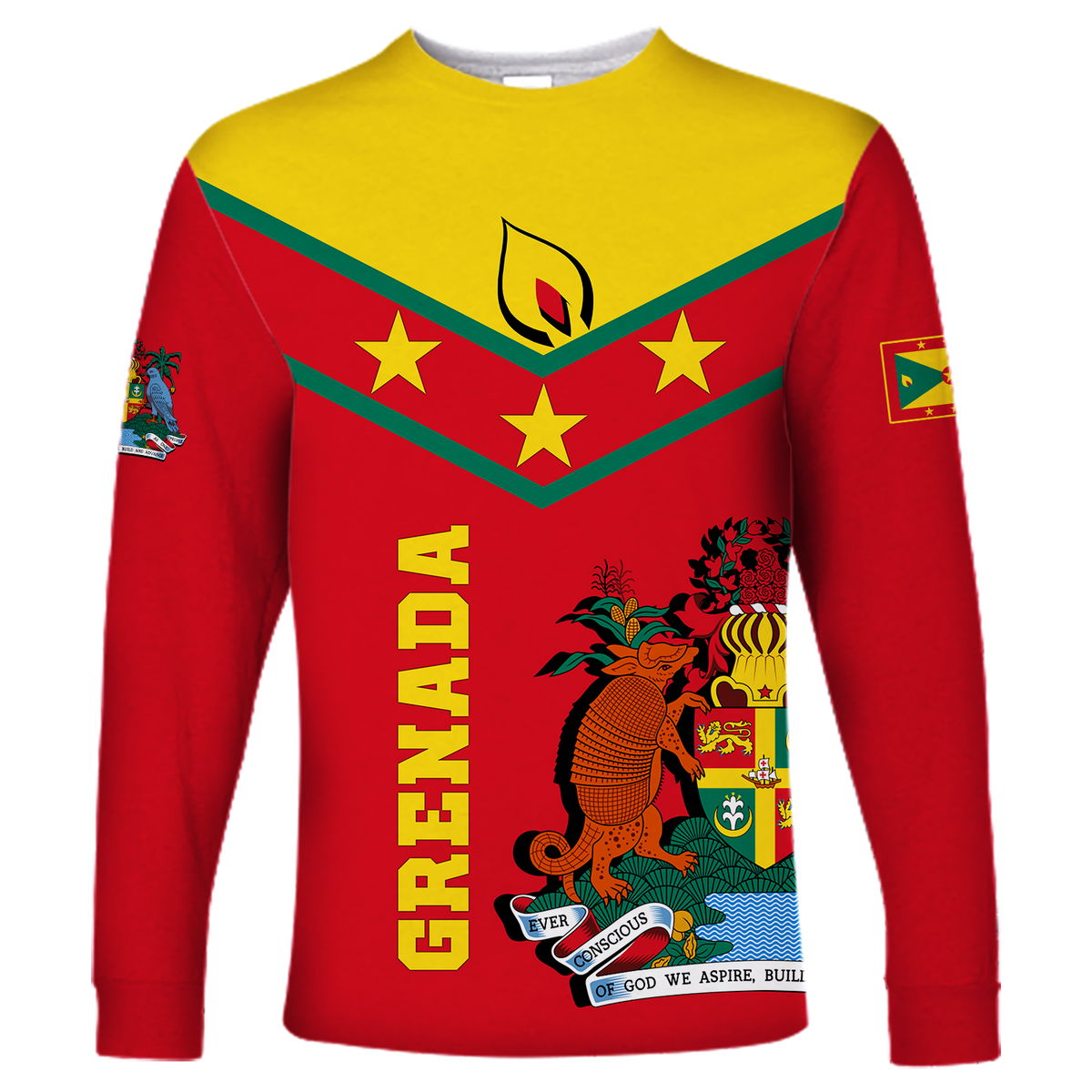 Grenada Long Sleeve Shirt - Proud Grenadian LT12 - Wonder Print Shop