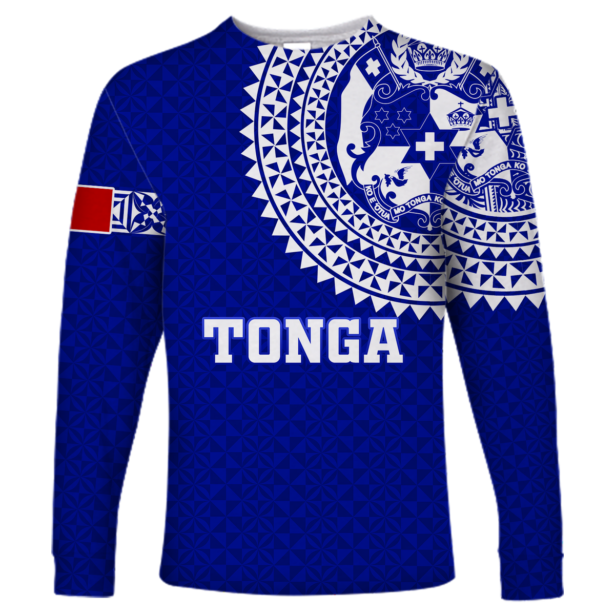 Tonga Long Sleeve Shirt Tongan Blue Turtle LT12 - Wonder Print Shop