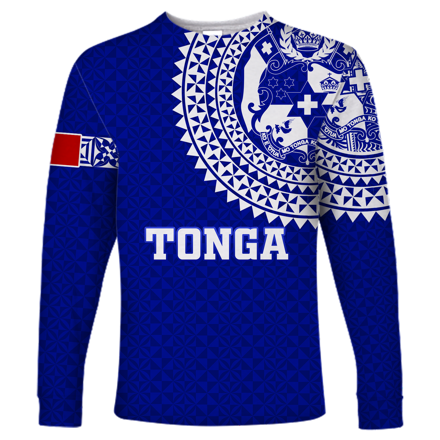 Tonga Long Sleeve Shirt Tongan Blue Turtle LT12 - Wonder Print Shop