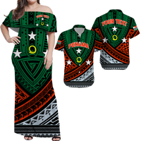 Personalised Vanuatu Penama Province Tribal Pattern Matching Hawaiian Shirt And Dress - LT12 - Wonder Print Shop