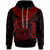 Polynesian Hawaii Hoodie Maui Polynesian Waves Red - Wonder Print Shop