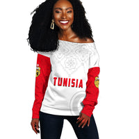 Tunisia Off Shoulder Sweater Tunisian Patterns Sporty Style LT13 - Wonder Print Shop