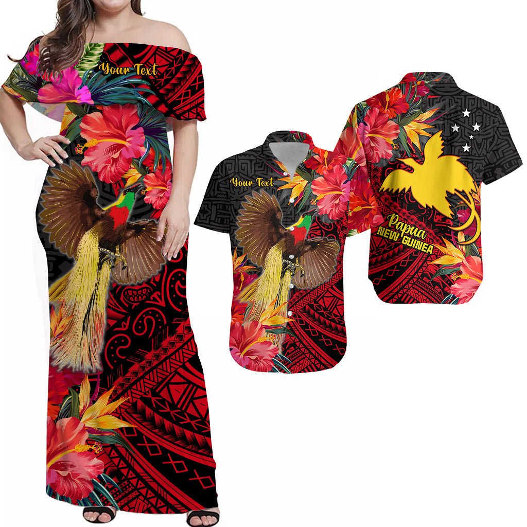 Personalised Papua New Guinea Matching Hawaiian Shirt And Dress Bird of Paradise LT13 - Wonder Print Shop