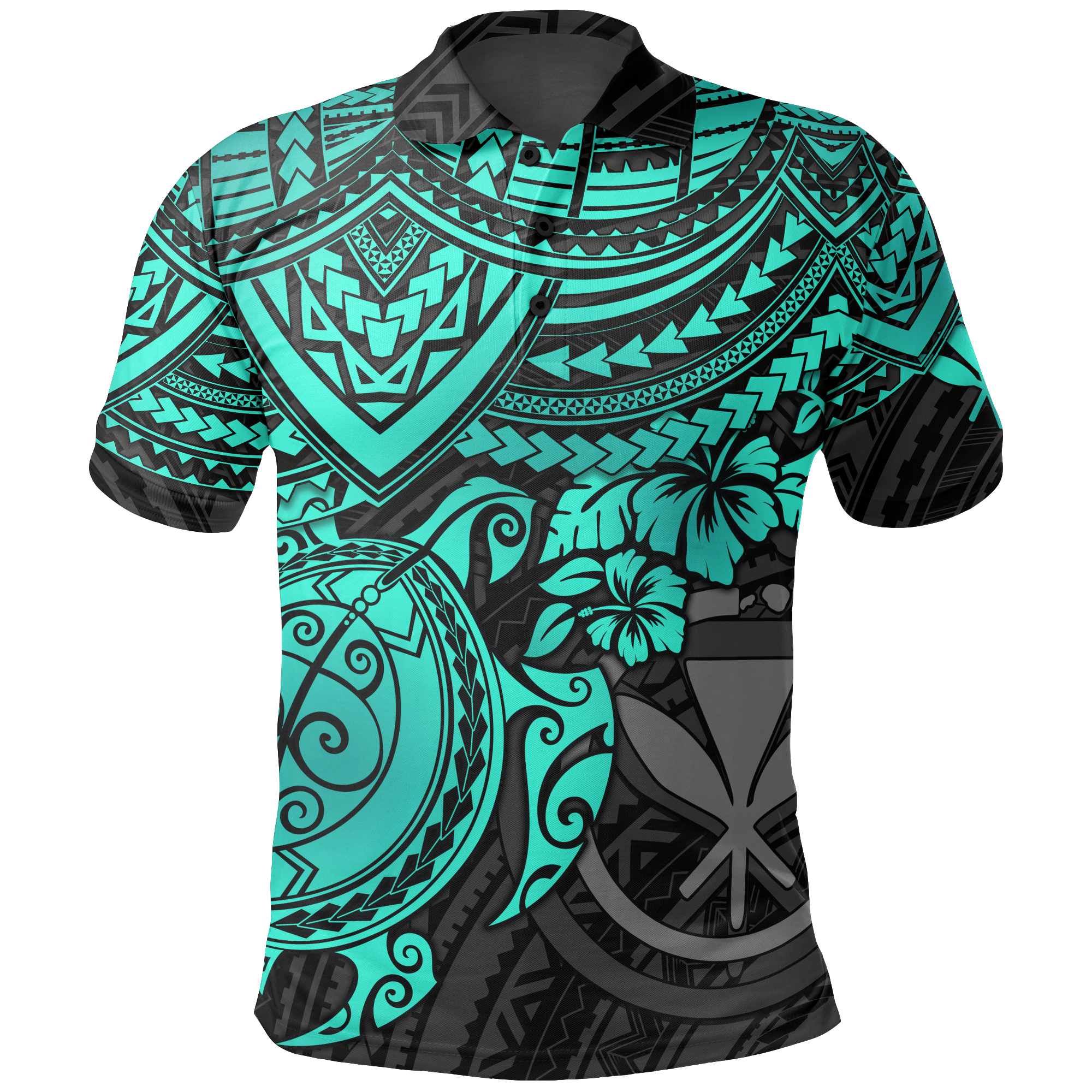 hawaii-polynesian-polo-shirt-turtle-hibiscus-golf-shirt