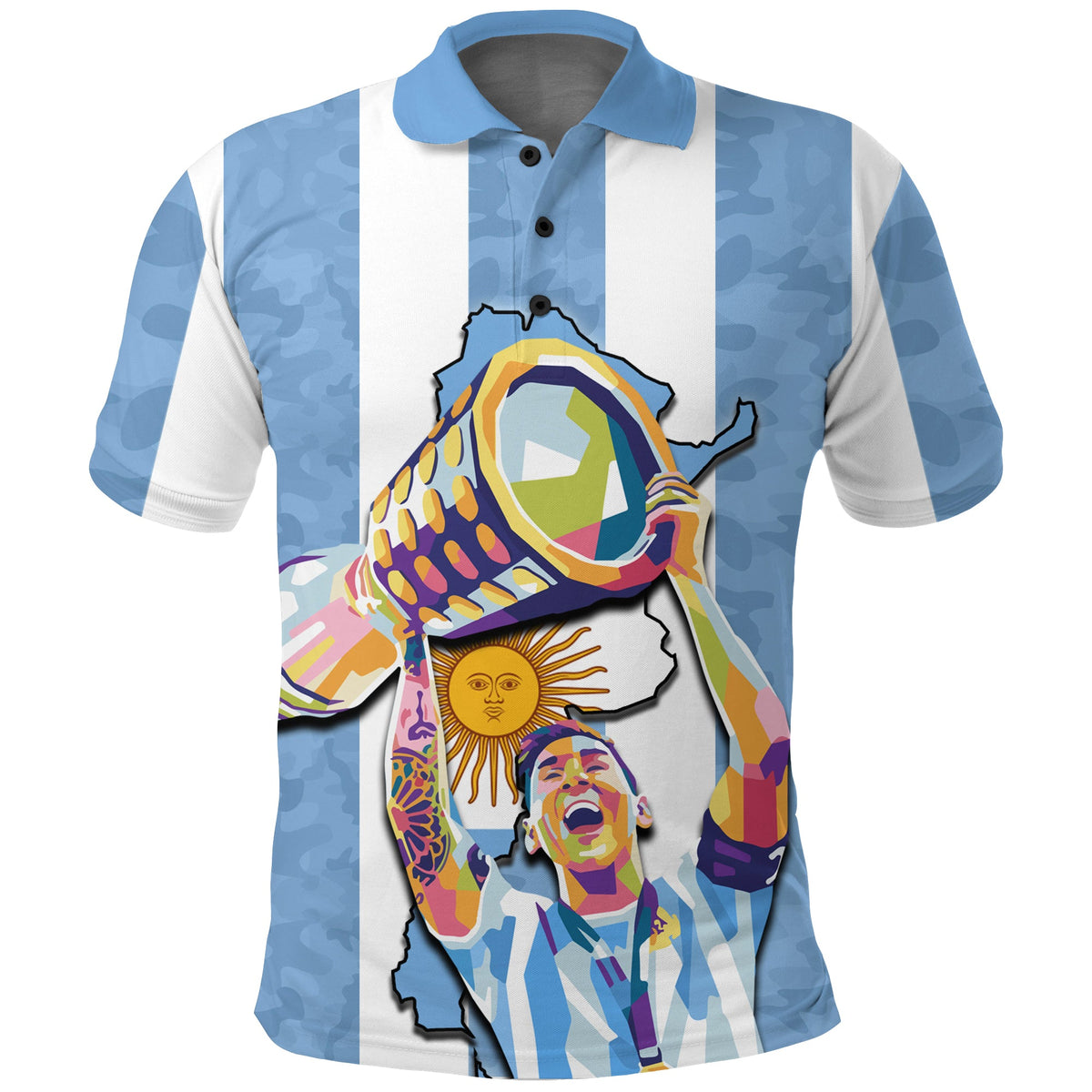 Argentina Copa America 2021 Polo Shirt LT12 - Wonder Print Shop