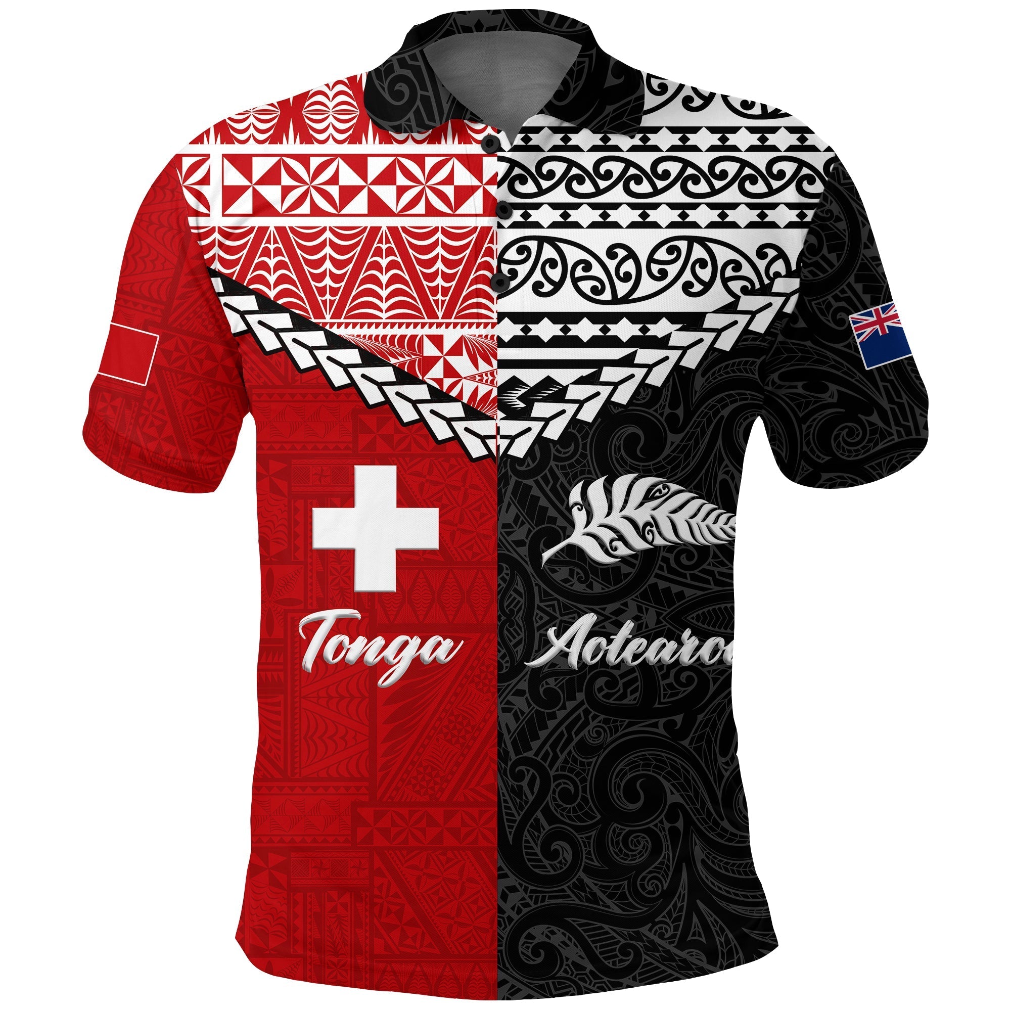 Tonga Combine New Zealand Maori Aotearoa Heritage Polo Shirt LT12 - Wonder Print Shop