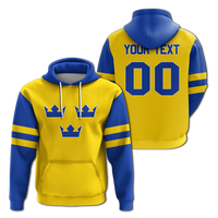 Custom Sweden Hockey Pride Hoodie LT12 - Wonder Print Shop
