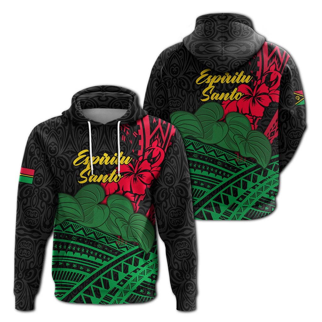 Vanuatu Espiritu Santo Hoodie Kava With Hibiscus LT12 - Wonder Print Shop