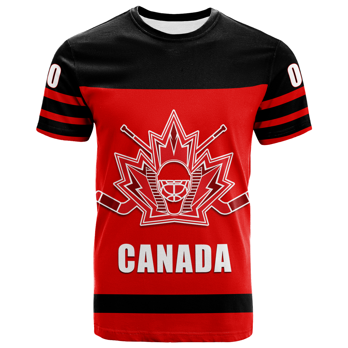 Custom Canada Hockey Team Supporter Fathers Day T Shirt LT12 - Wonder Print Shop