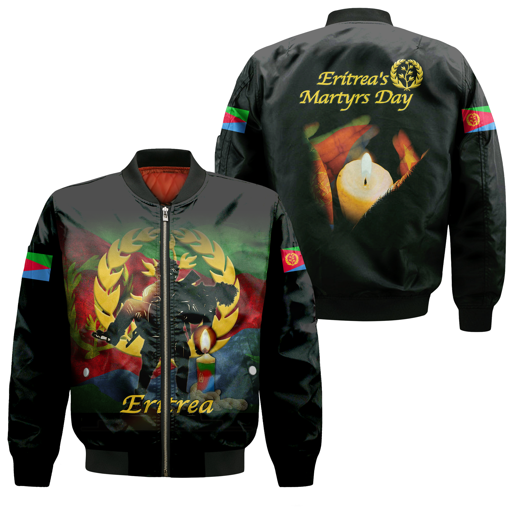 Eritrea Martyrs Day Candle Vigil Bomber Jacket LT12 - Wonder Print Shop