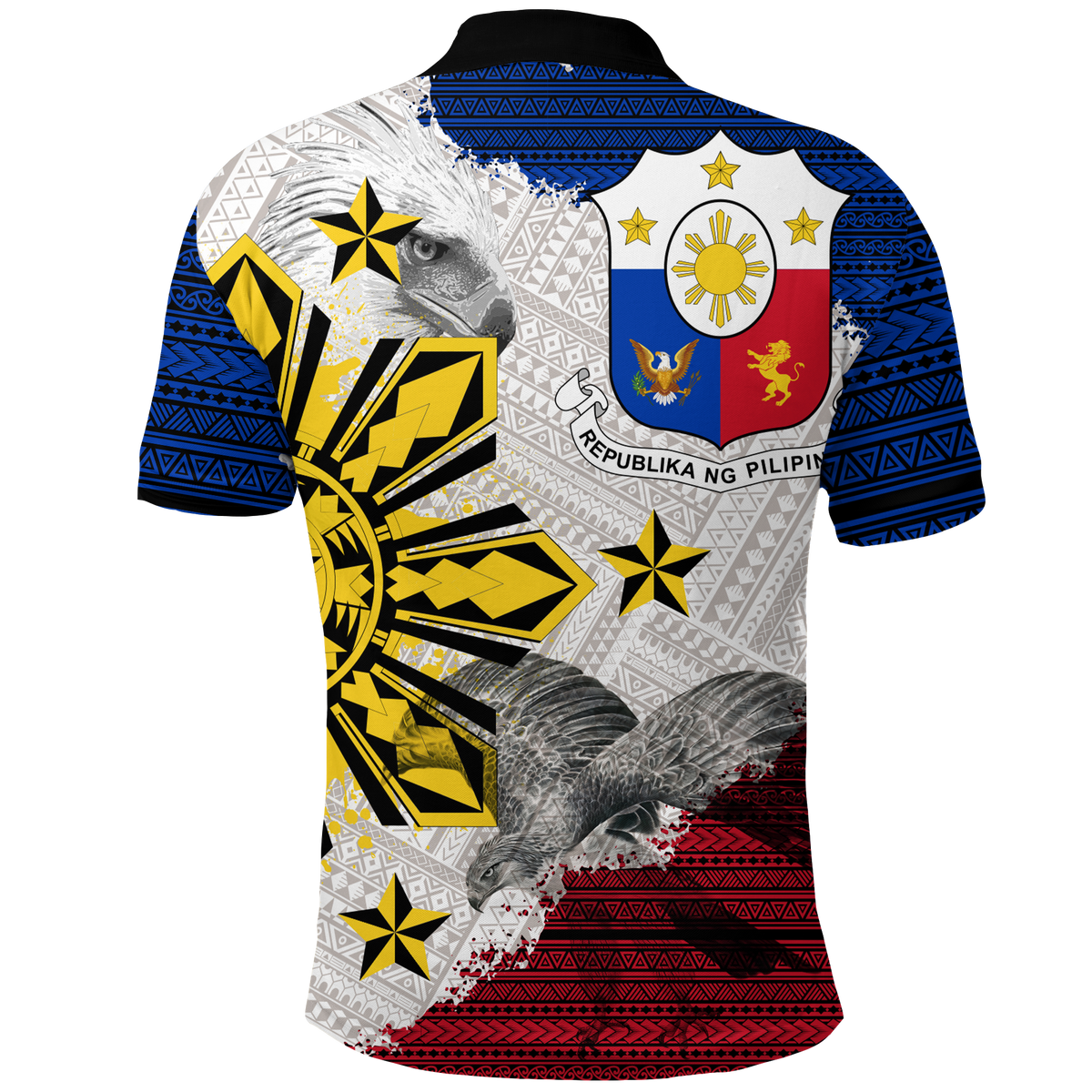 Philippines Filipino Tribal Eagle Polo Shirt LT2 - Wonder Print Shop