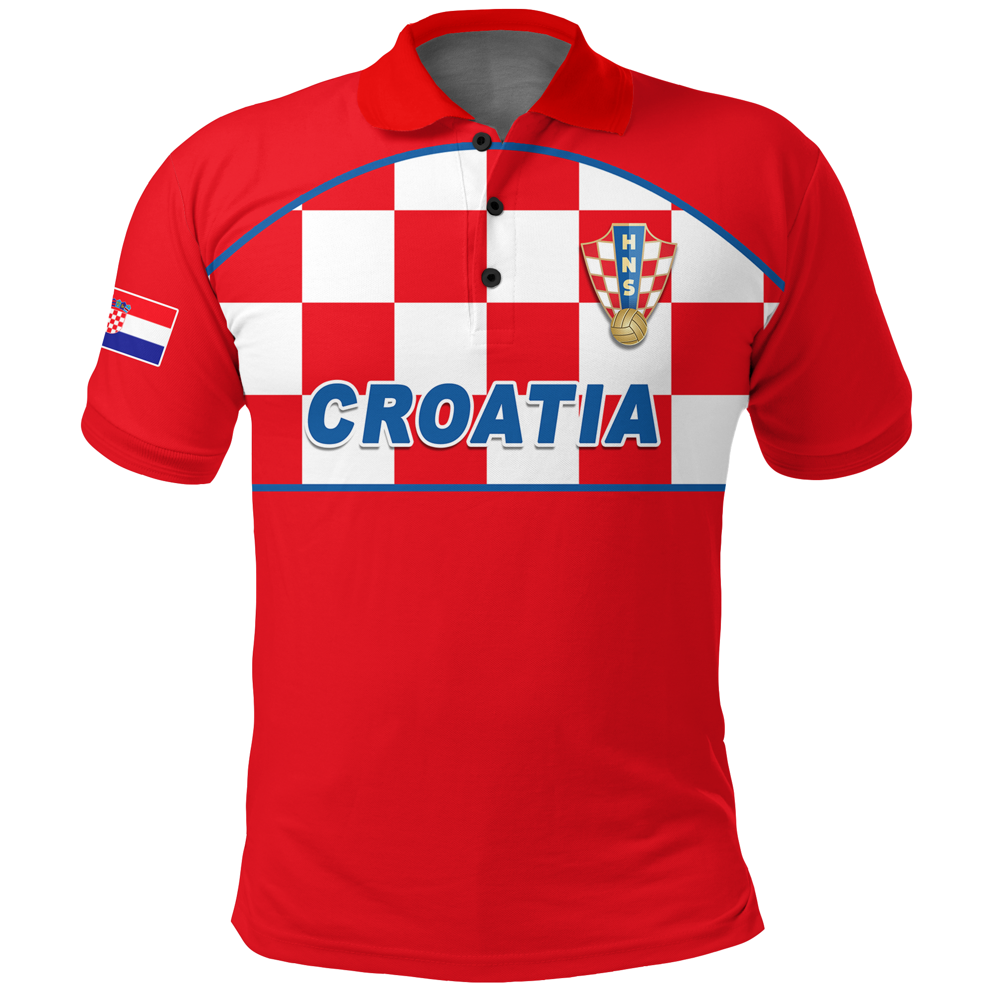 Custom Croatia Polo Shirt Football 2022 Checkerboard LT12 - Wonder Print Shop
