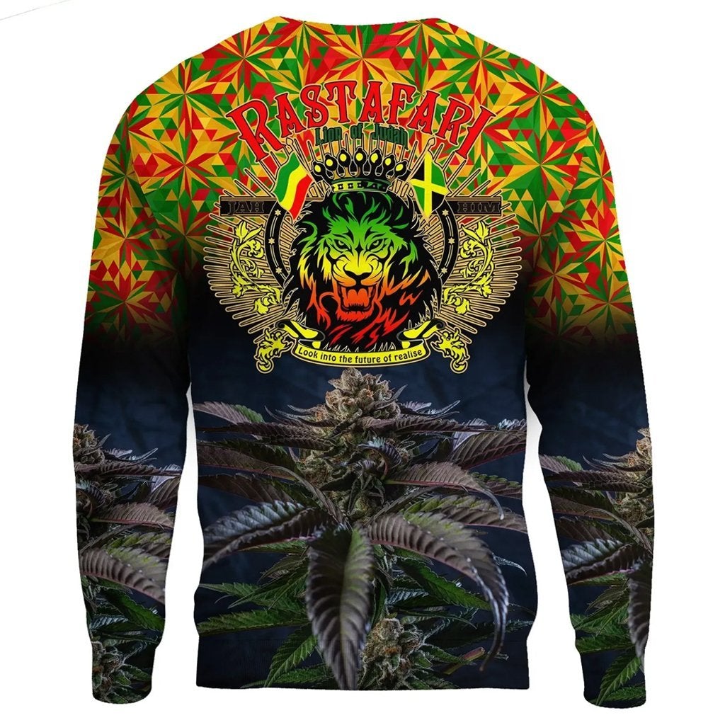 Rastafari Ethiopia Jamaica With Canabis Sweatshirt LT13 - Wonder Print Shop