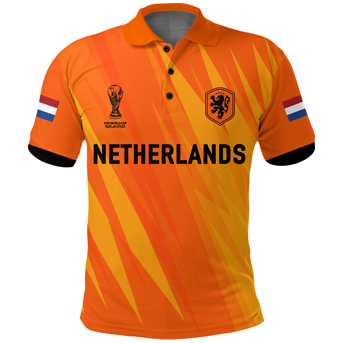 Custom Netherlands Polo Shirt Football 2022 Champions Pride LT12 - Wonder Print Shop