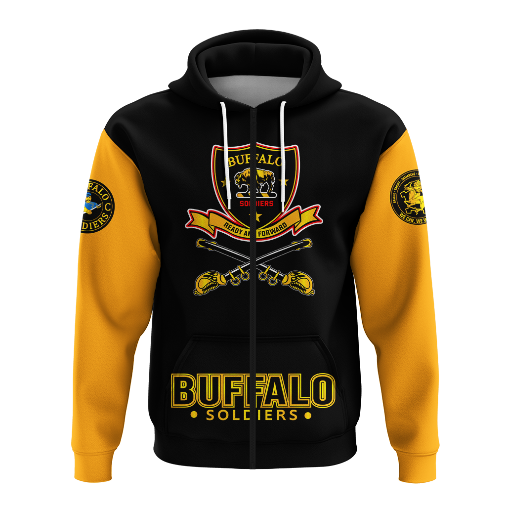 Buffalo Soldiers Hoodie African American Legend Of The Black Soldiers LT2 - Wonder Print Shop