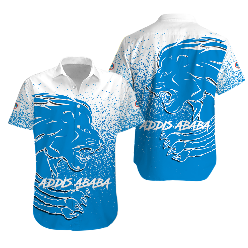 Addis Ababa Lion Legend Ethiopia Hawaiian Shirt LT12 - Wonder Print Shop