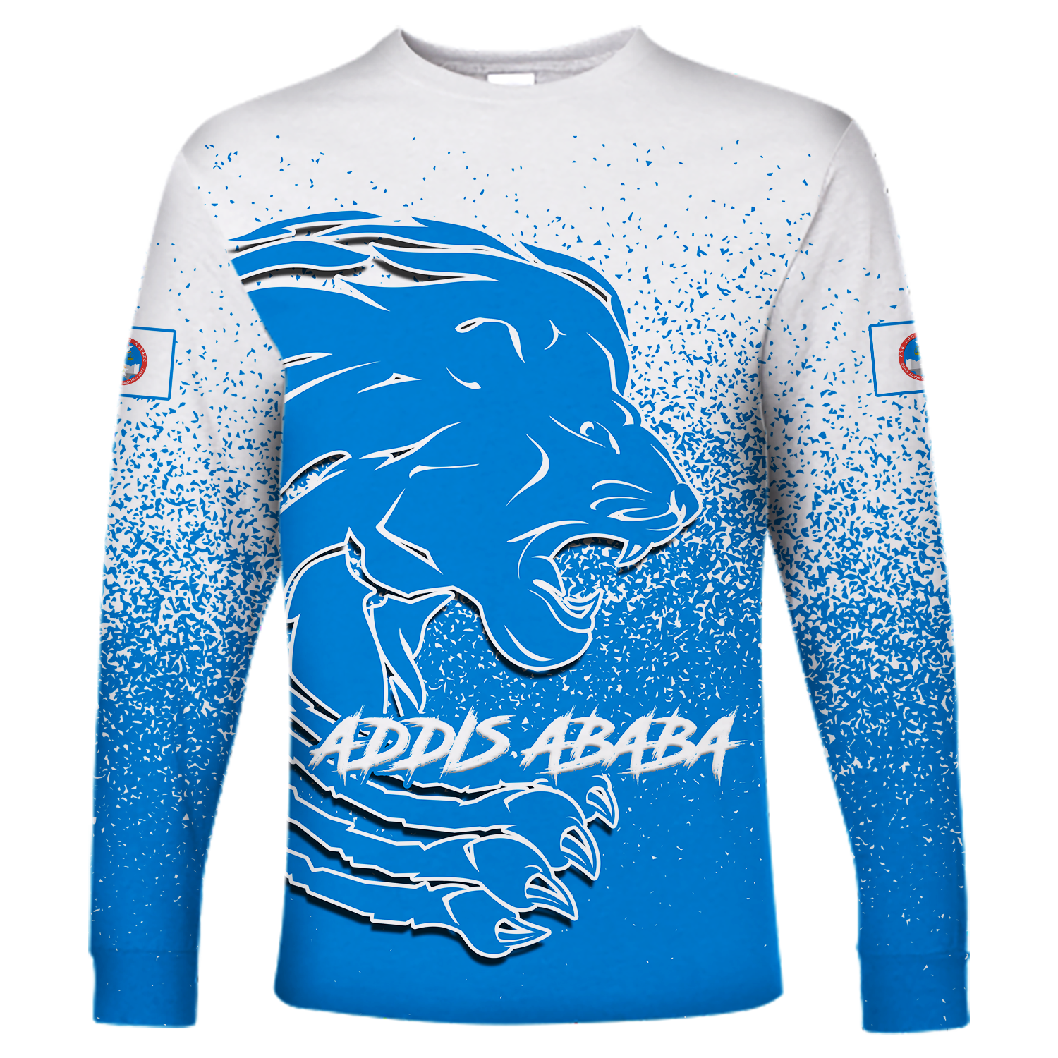 Addis Ababa Lion Legend Ethiopia Long Sleeve Shirt LT12 - Wonder Print Shop