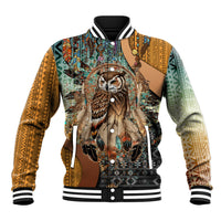 Native American Dreamcatcher Owl and Feathers Baseball Jacket - Wonder Print Shop