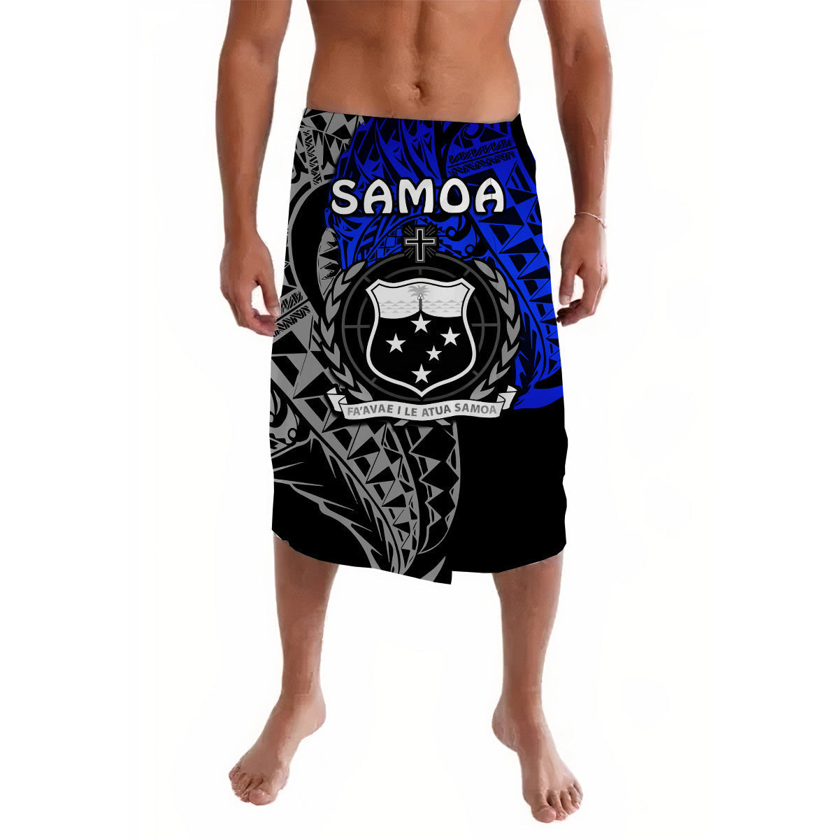 Custom Personalised Samoa Lavalava Samoan Blue Polynesian LT13 - Wonder Print Shop