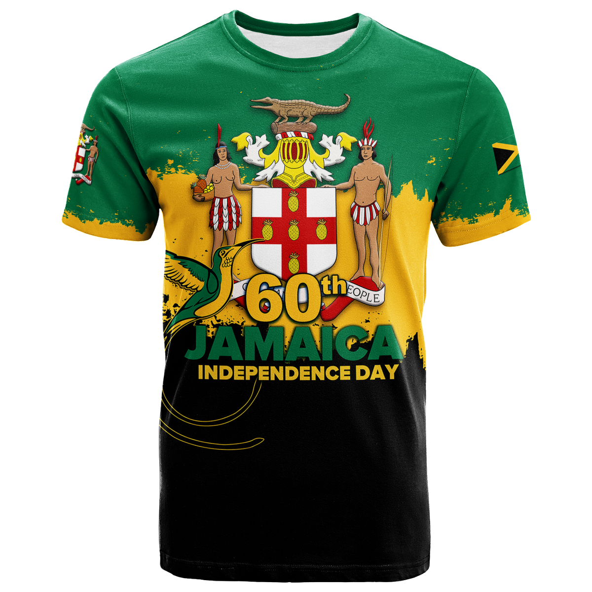 Jamaica 60th Anniversary Independence Day T Shirt LT12 - Wonder Print Shop