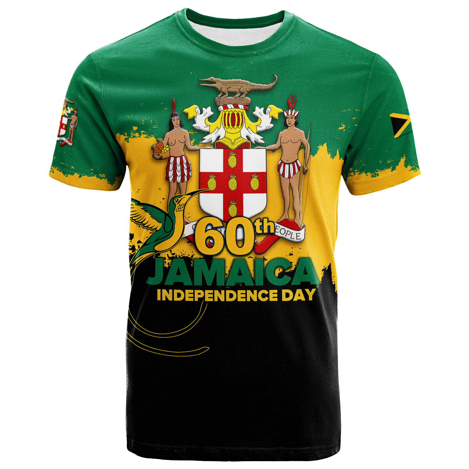 Jamaica 60th Anniversary Independence Day T Shirt LT12 - Wonder Print Shop