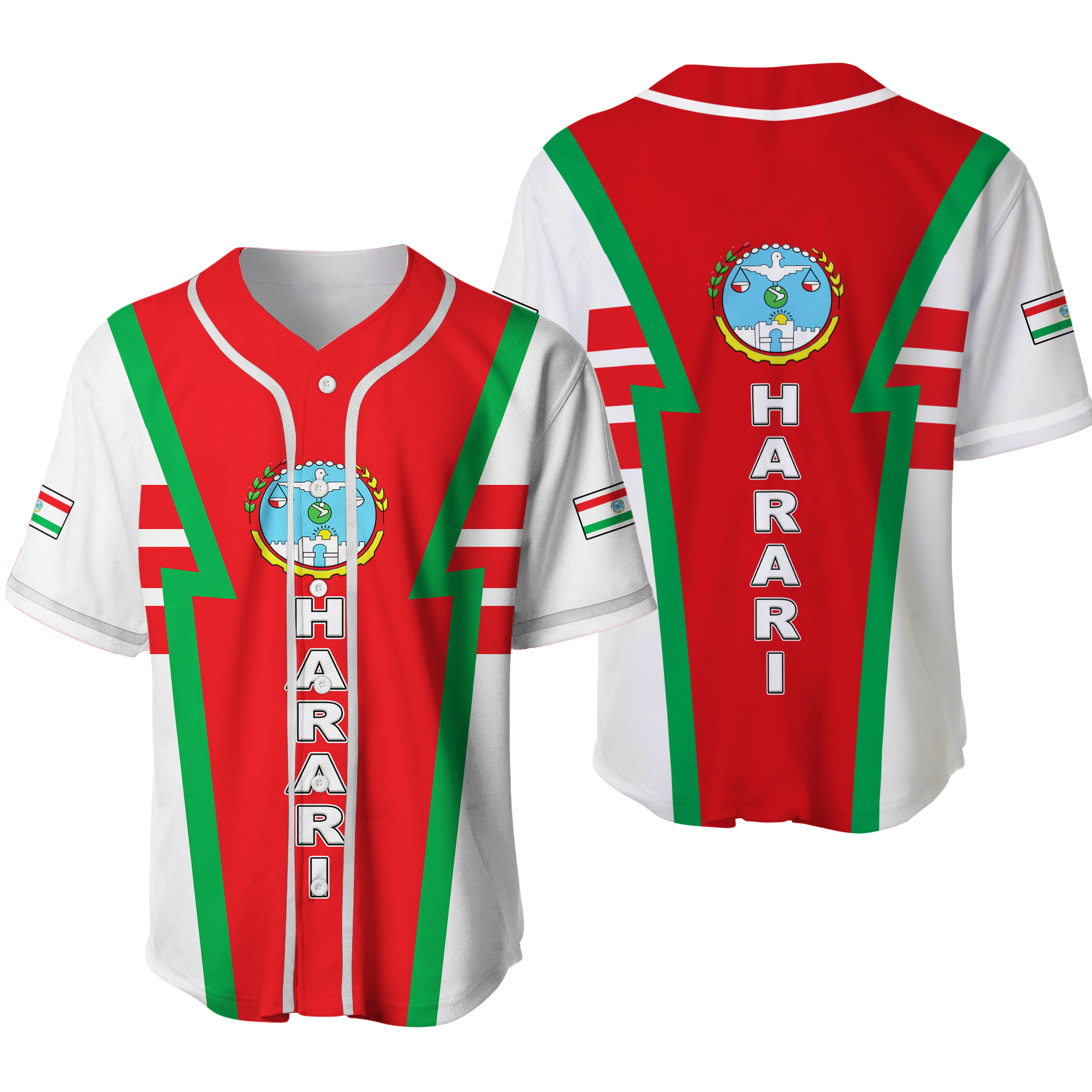 Harari Region Legend Ethiopia Baseball Jersey LT12 - Wonder Print Shop