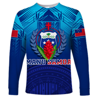 Custom Personalised Manu Samoa Legend Long Sleeve Shirt LT12 - Wonder Print Shop