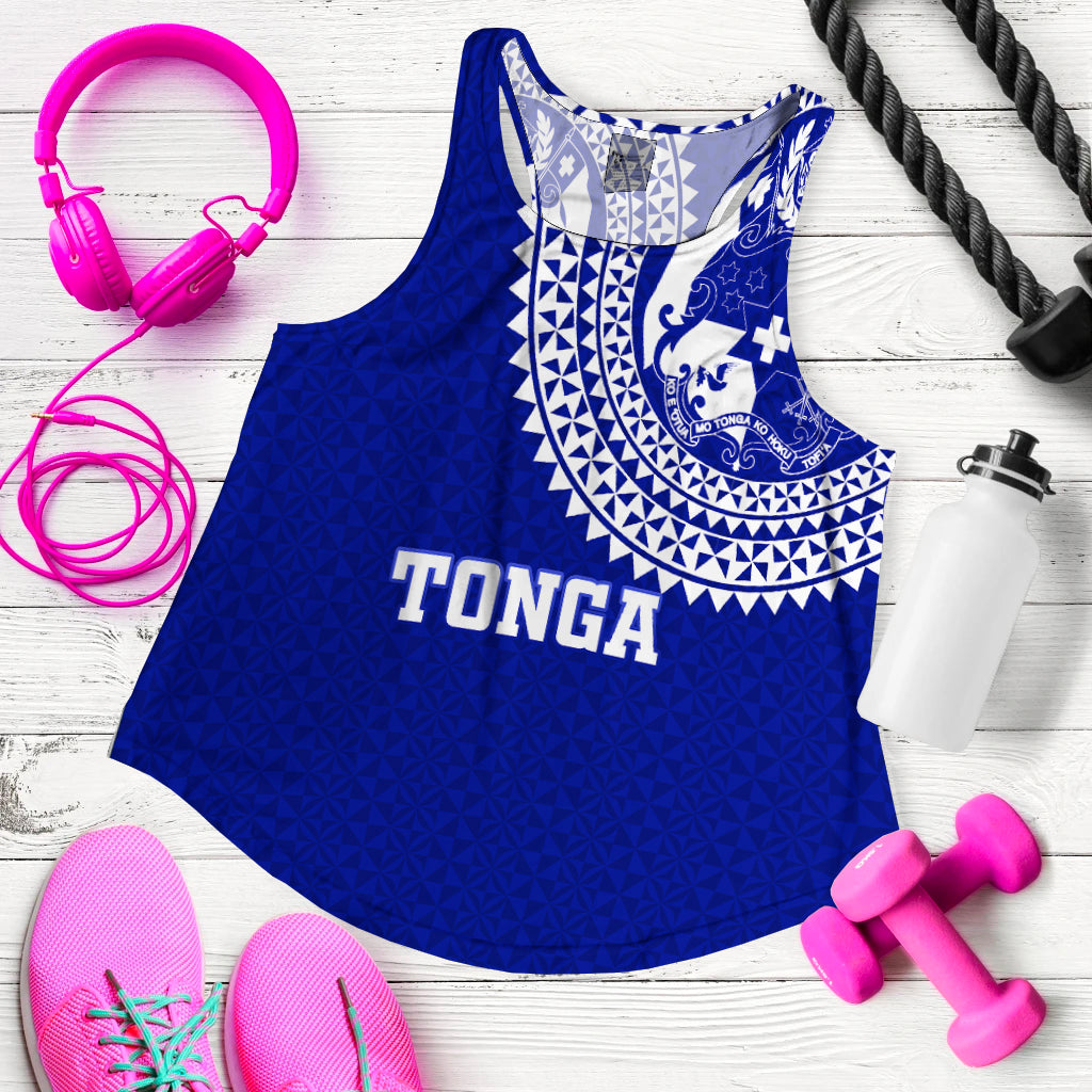 Tonga Women Tank Top Tongan Blue Turtle LT12 - Wonder Print Shop