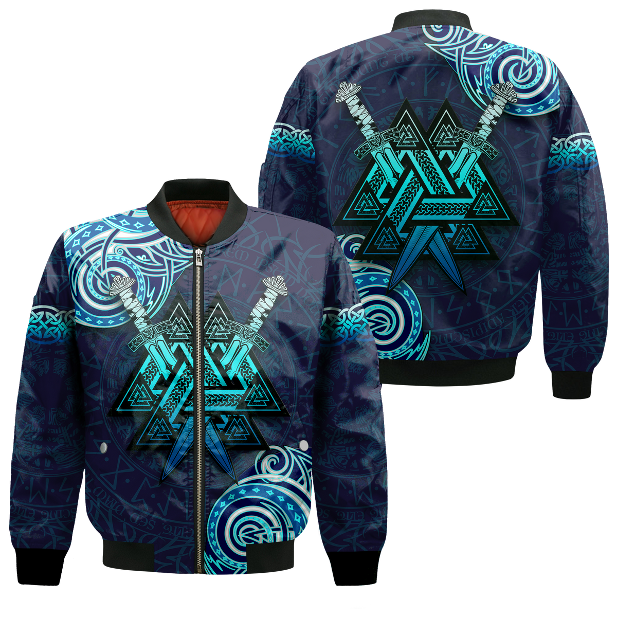 Viking Valknut Tattoo Art Bomber Jacket LT12 - Wonder Print Shop